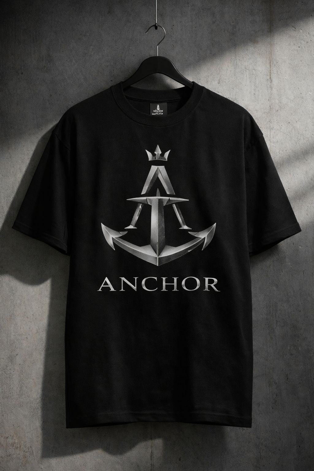 Anchor Signature Oversized T-Shirt – Black