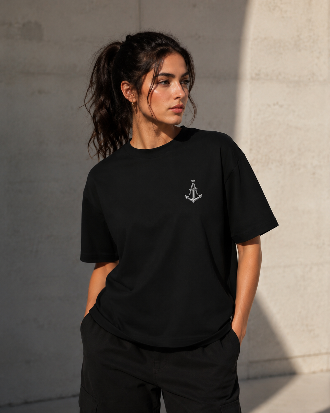 Anchor Black Box Fit T-Shirt – Signature Back Graphic Edition