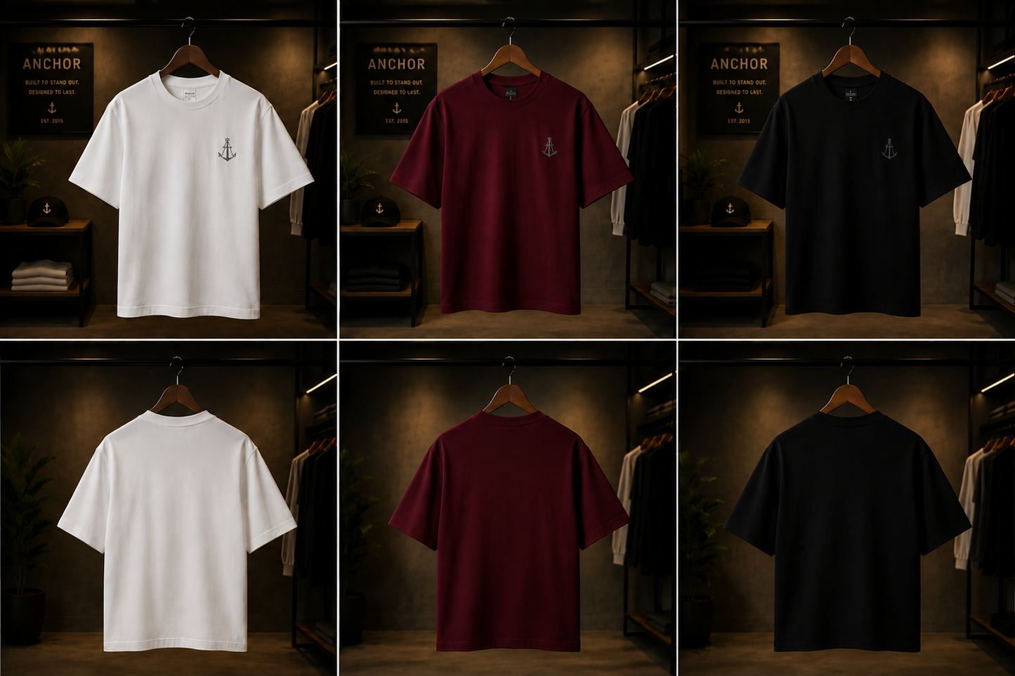 Anchor Essential Base Tee | Premium Box Fit Cotton T-Shirt