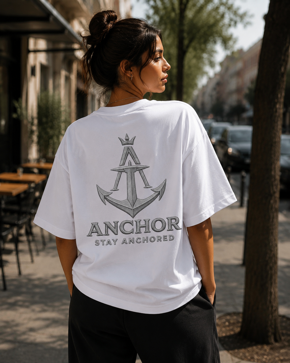 Anchor Signature Boxy T-Shirt – White | Premium Heavyweight Cotton