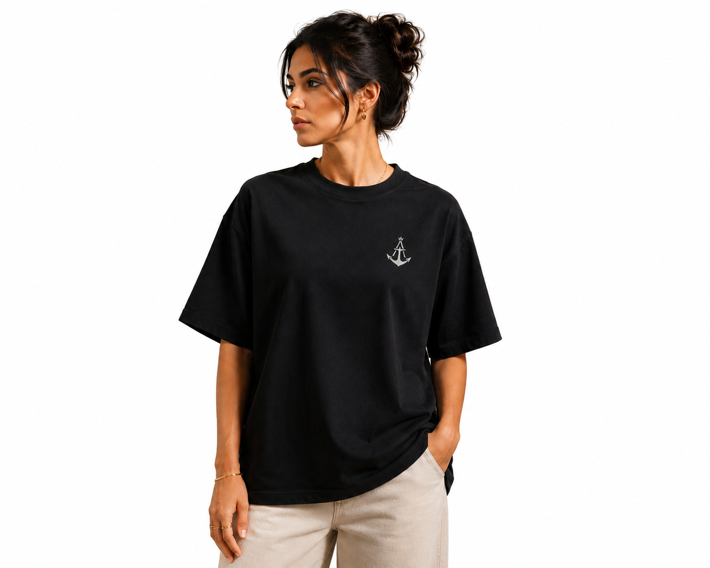 The Sea Knows Oversized Black T-Shirt | Premium Cotton Graphic Tee