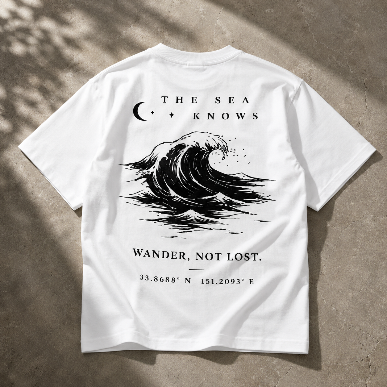 Anchor "The Sea Knows" Boxy Fit T-Shirt – White | Premium Heavyweight Cotton |