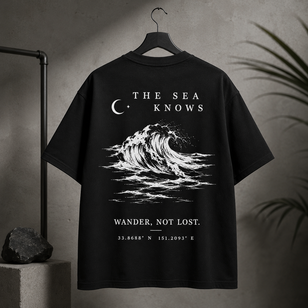 The Sea Knows — Premium Boxy Fit T-Shirt | Black