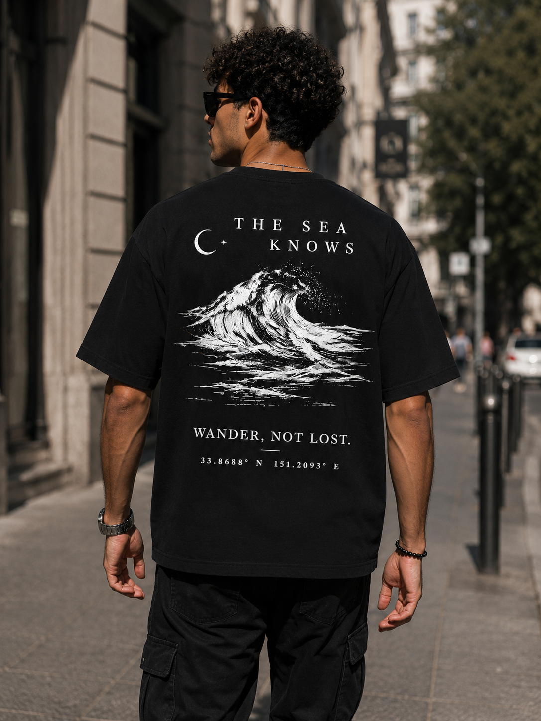 The Sea Knows — Premium Boxy Fit T-Shirt | Black