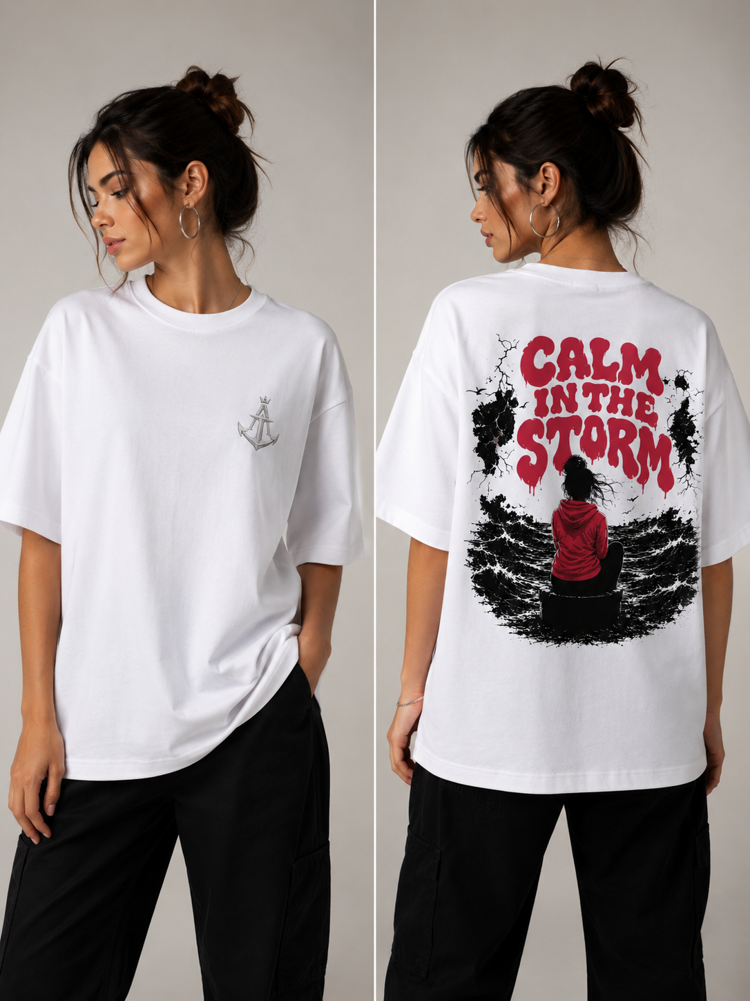 Anchor Premium Box Fit Tee – Calm in the Storm