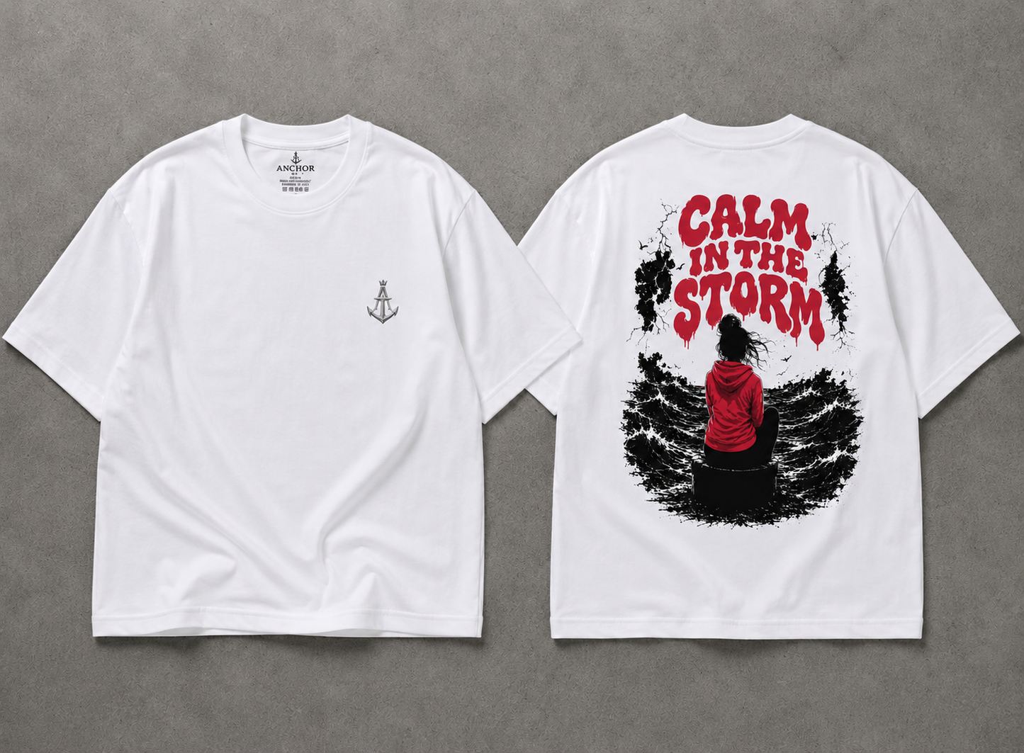 Anchor Premium Box Fit Tee – Calm in the Storm
