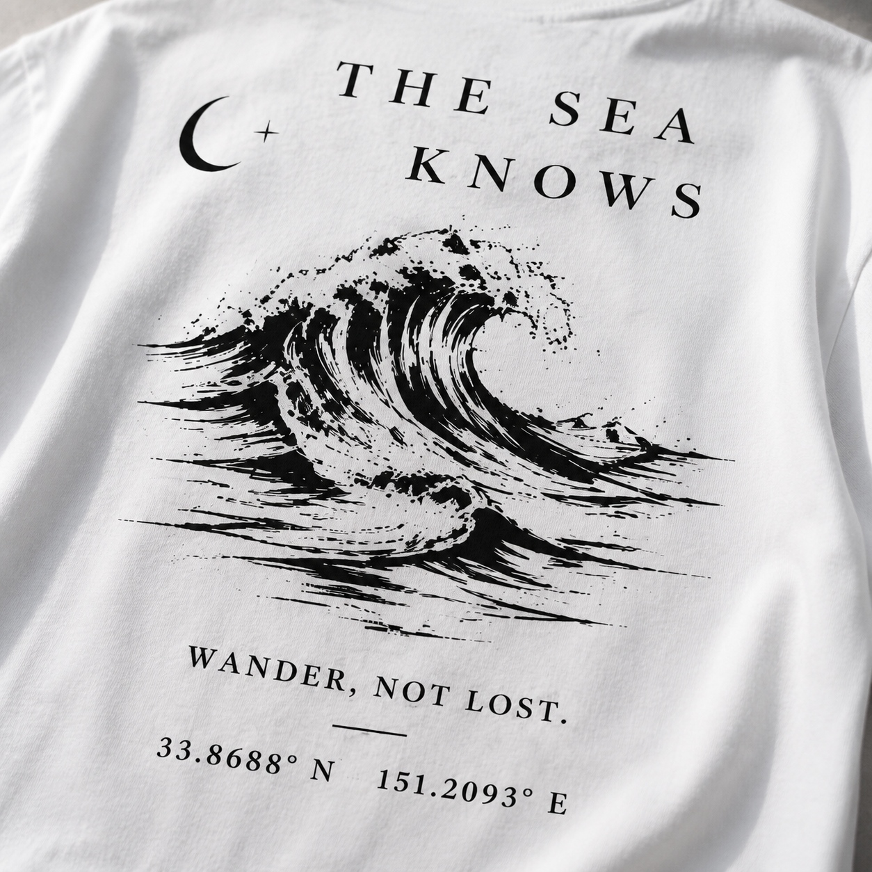 Anchor "The Sea Knows" Boxy Fit T-Shirt – White | Premium Heavyweight Cotton |