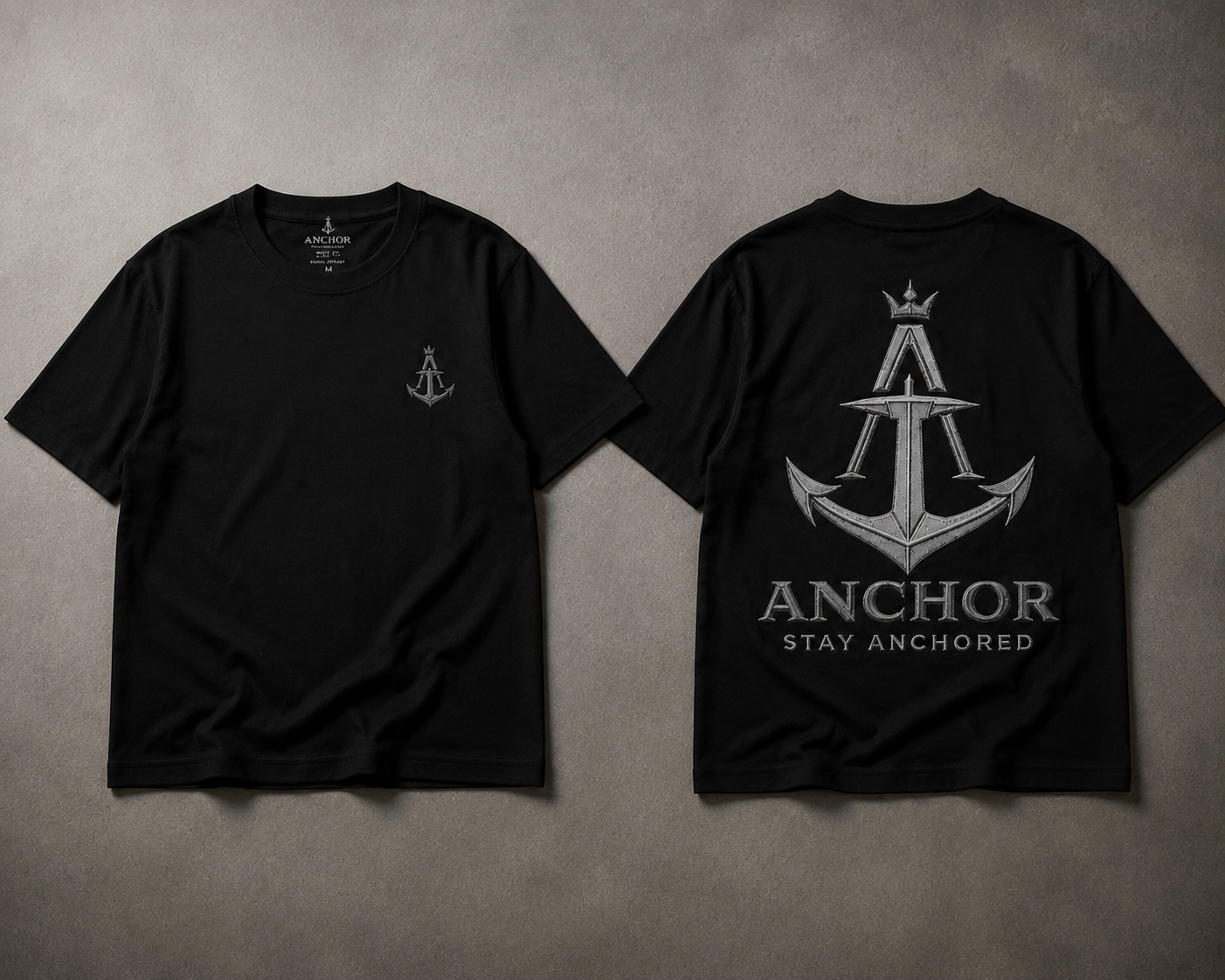 Anchor Black Box Fit T-Shirt – Signature Back Graphic Edition