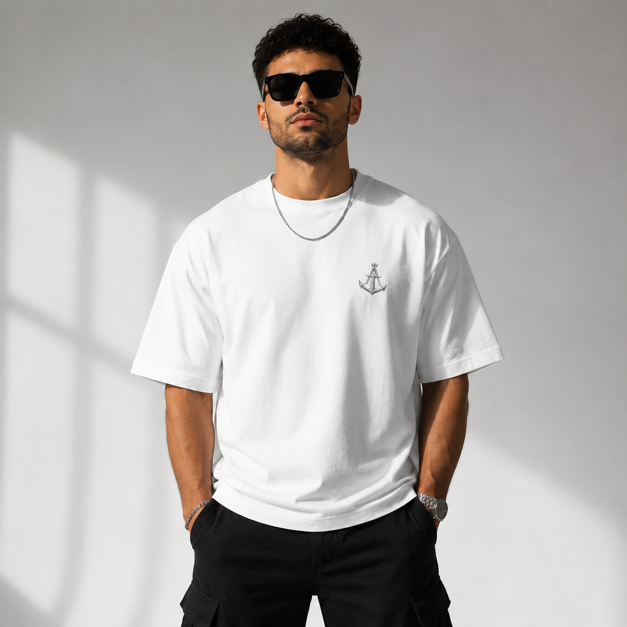 Calm In The Storm Boxy Fit T-Shirt – Premium Heavy Cotton Oversized Tee | White