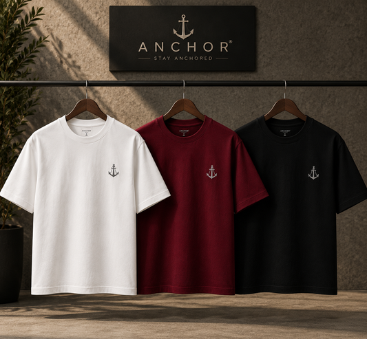 Anchor Essential Tee | Premium Men's Box Fit Cotton T-Shirt