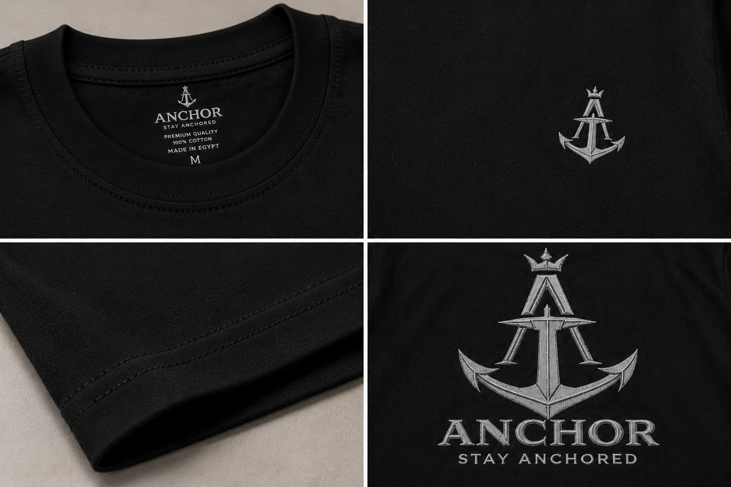 Anchor Black Box Fit T-Shirt – Signature Back Graphic Edition
