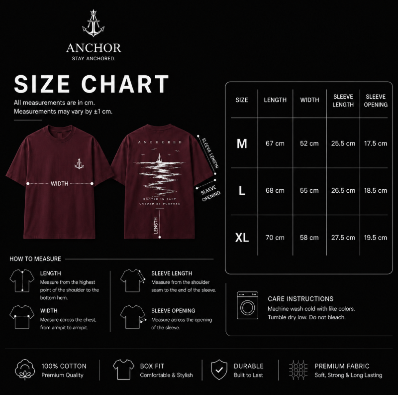 Anchor Women's Anchored Ship Box Fit T-Shirt – Burgundy
